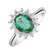 Diamond ring with Emerald Princess2