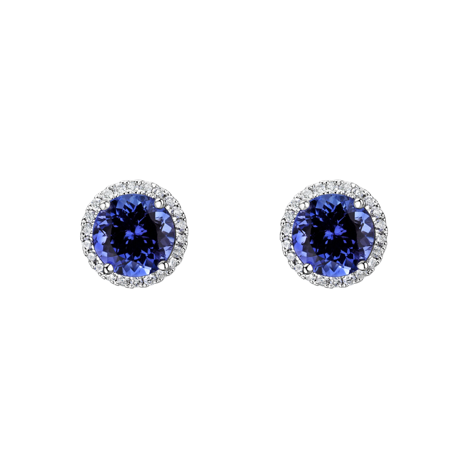 Diamond earrings with Tanzanite Royal Galaxy