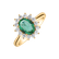 Diamond ring with Emerald Princess Sparkle2