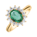 Diamond ring with Emerald Princess2
