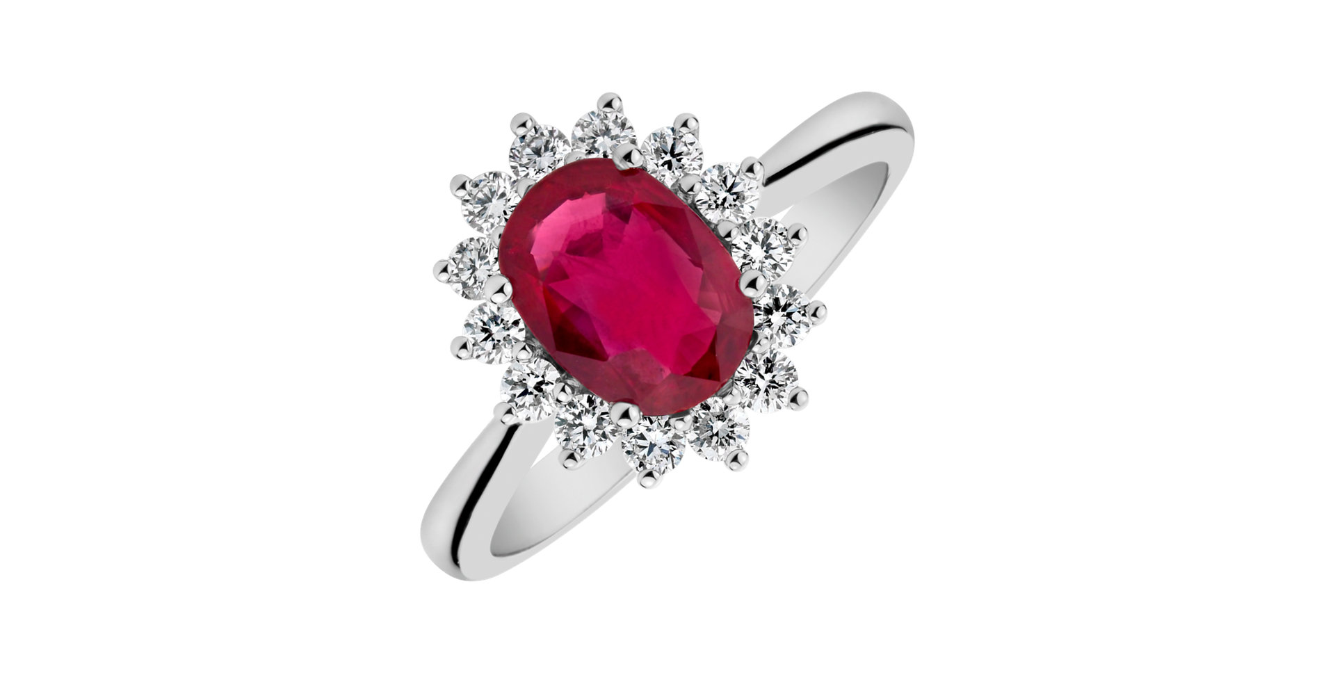 Diamond ring with Ruby Princess