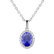 Diamond pendant with Tanzanite Princess2