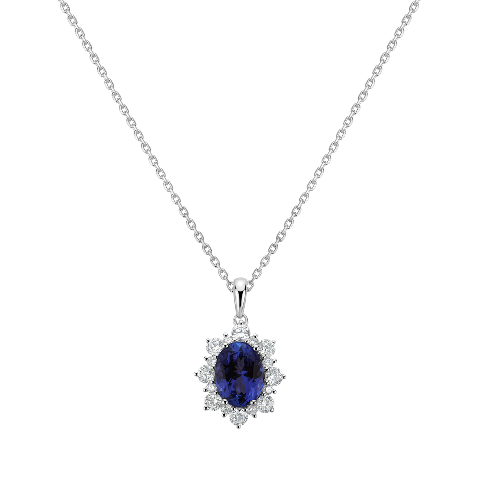Diamond pendant with Tanzanite Royal Aurora
