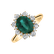 Diamond ring with Emerald Trixie Princess2