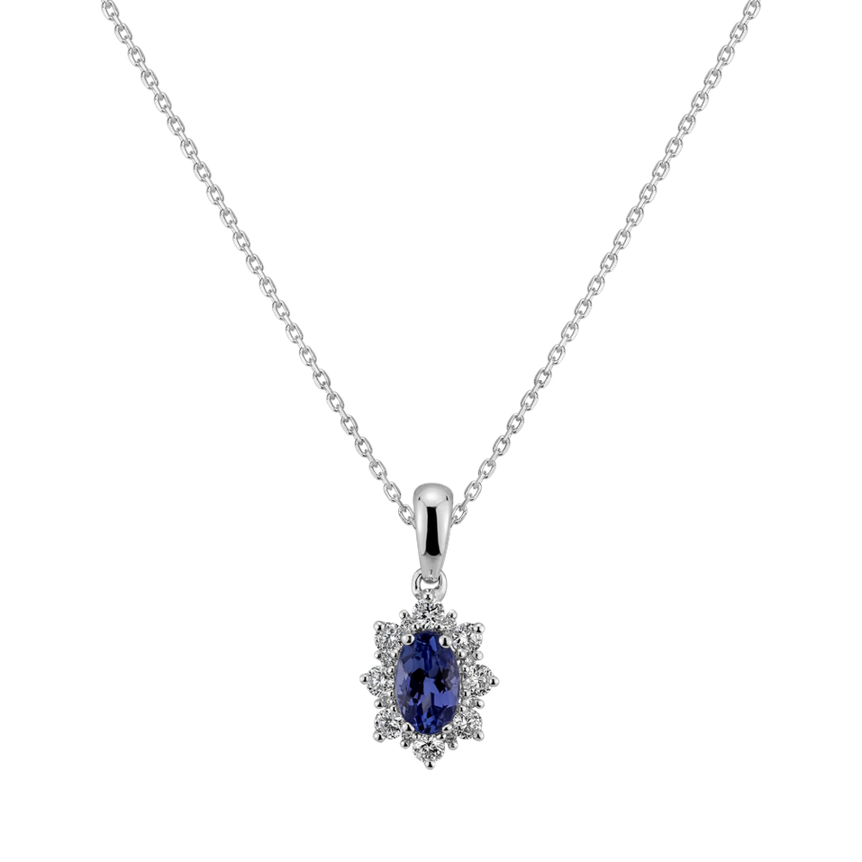 Diamond pendant with Tanzanite Royal Aurora