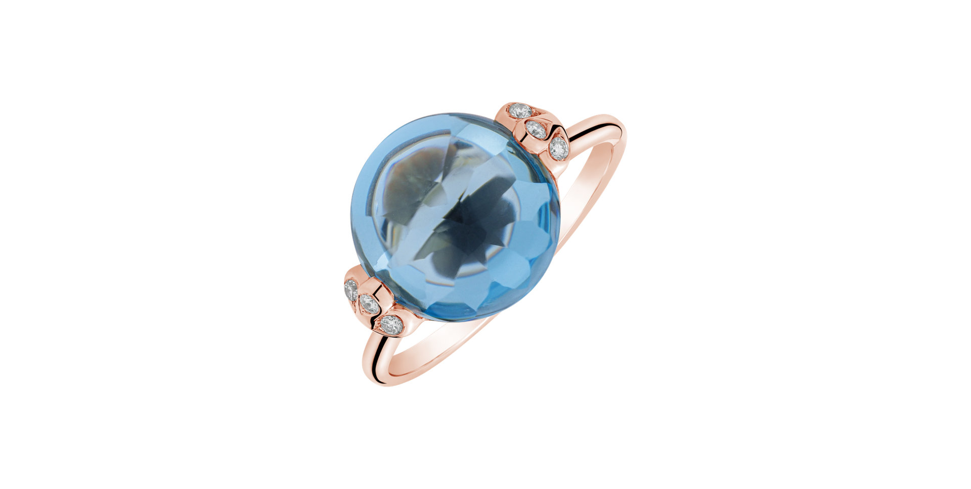 Diamond ring with Topaz Heaven Czarina