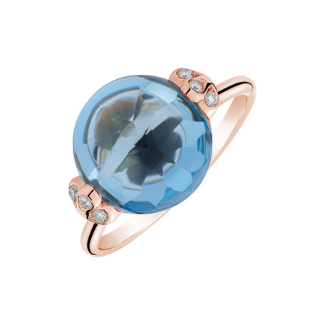 Diamond ring with Topaz Heaven Czarina