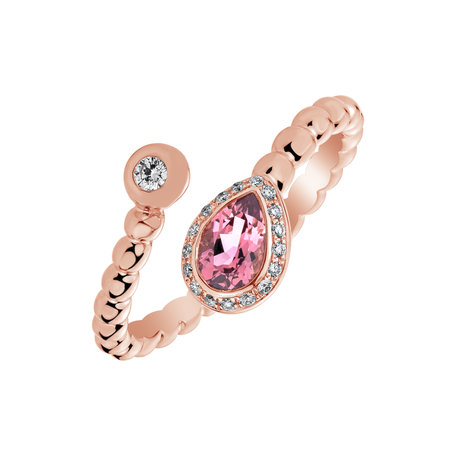Diamond ring with Tourmalíne Stupéfiant