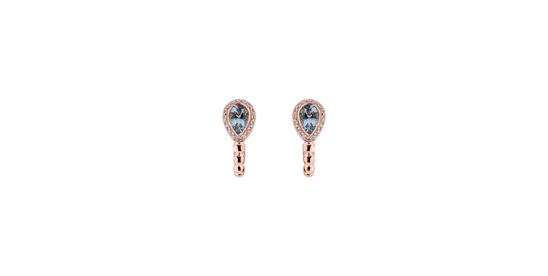 Diamond earrings with Aquamarine Offering
