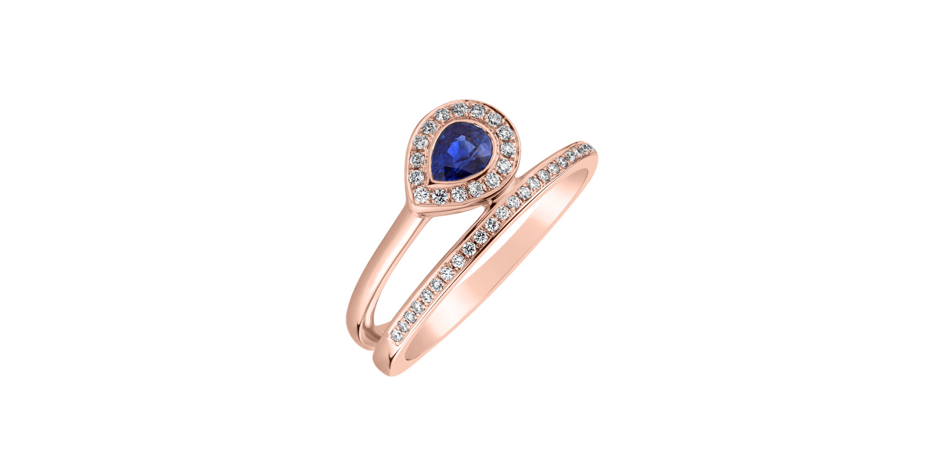 Diamond ring with Sapphire Perrette
