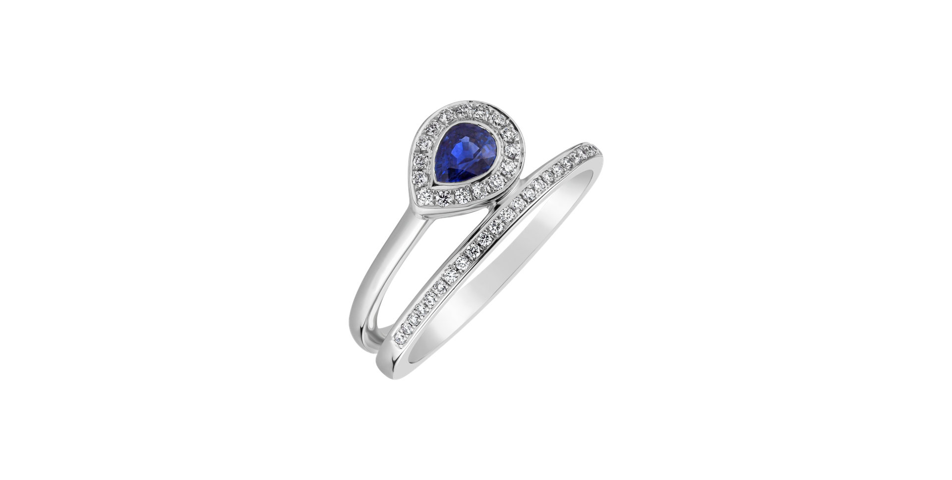 Diamond ring with Sapphire Perrette