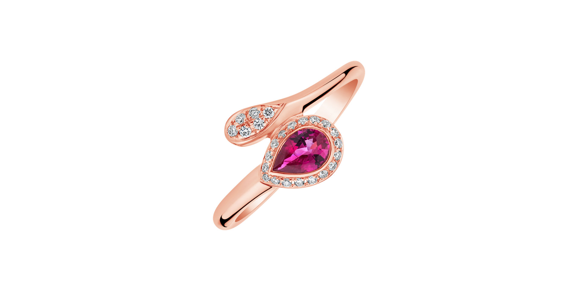 Diamond ring with Ruby Nadine