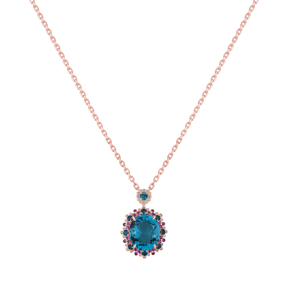 Diamond necklace with gemstones Memories