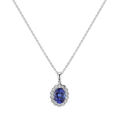 Diamond pendant with Tanzanite Glamour Princess