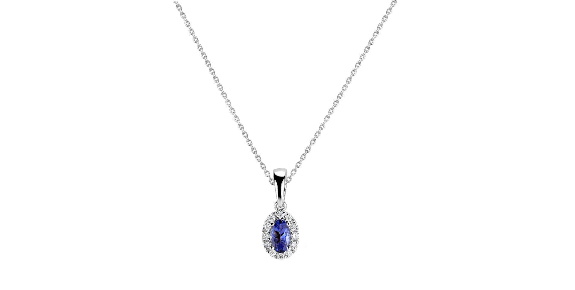 Diamond pendant with Tanzanite Princess Essence