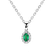 Diamond pendant with Emerald Princess2