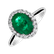 Diamond ring with Emerald Princess2