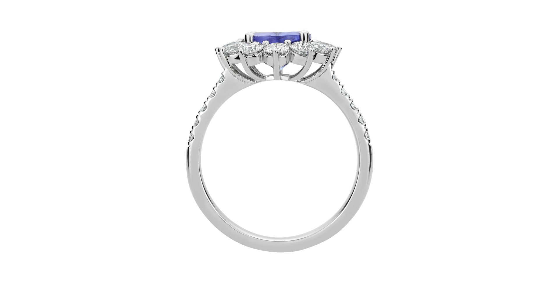 Diamond ring with Tanzanite Tanzania Majesty