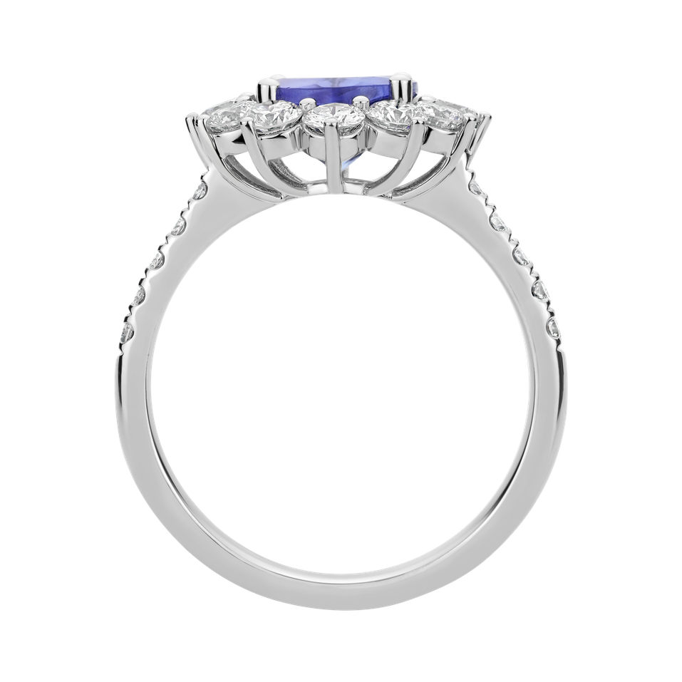 Diamond ring with Tanzanite Tanzania Majesty