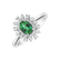 Diamond ring with Emerald Fairytale Goddess2