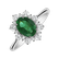 Diamond ring with Emerald Princess2