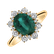 Diamond ring with Emerald Princess2