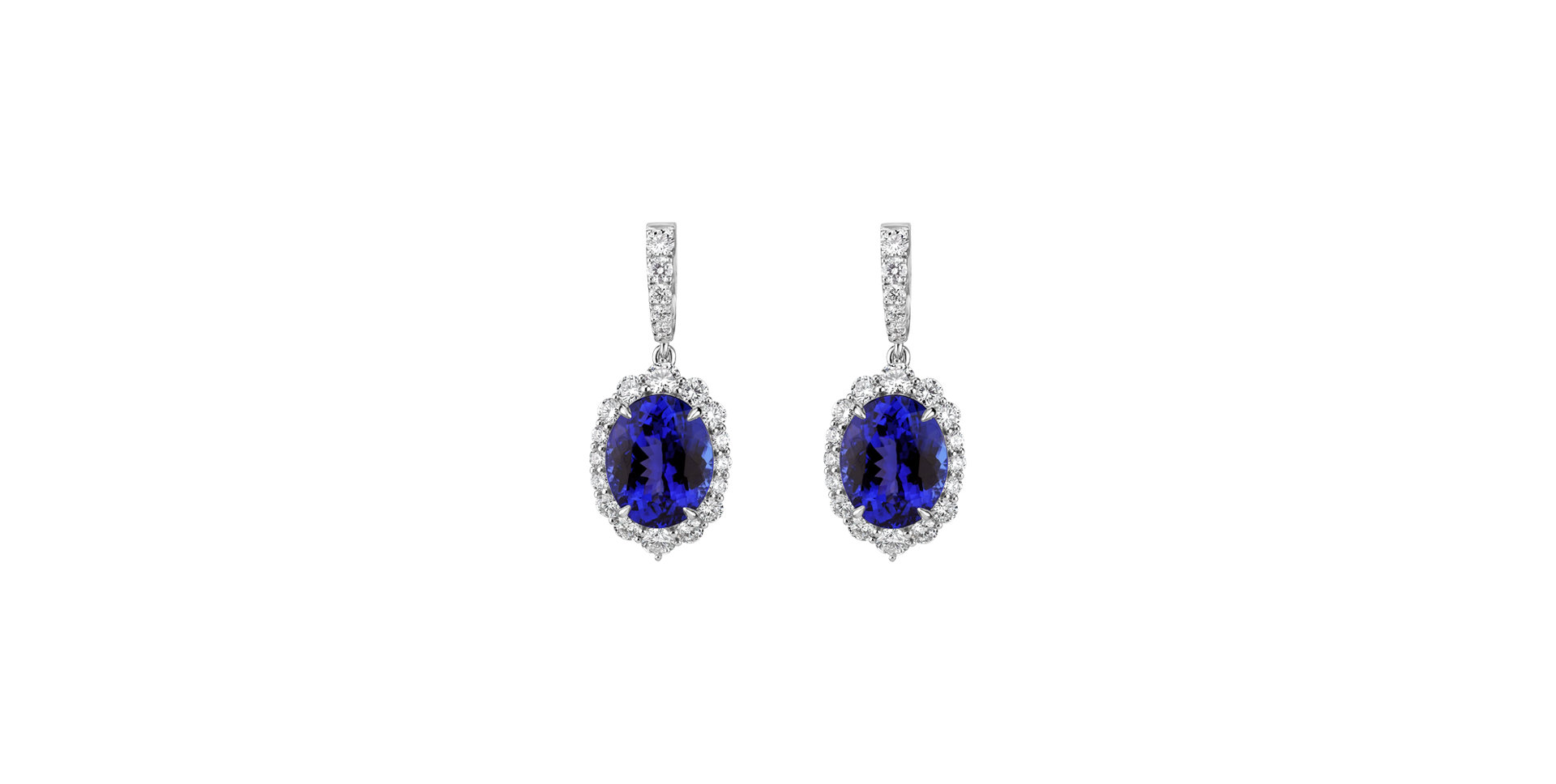 Diamond earrings with Tanzanite Tanzania Treasure
