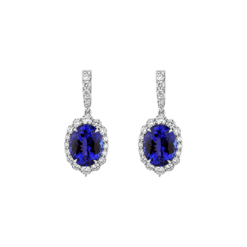 Diamond earrings with Tanzanite Tanzania Treasure