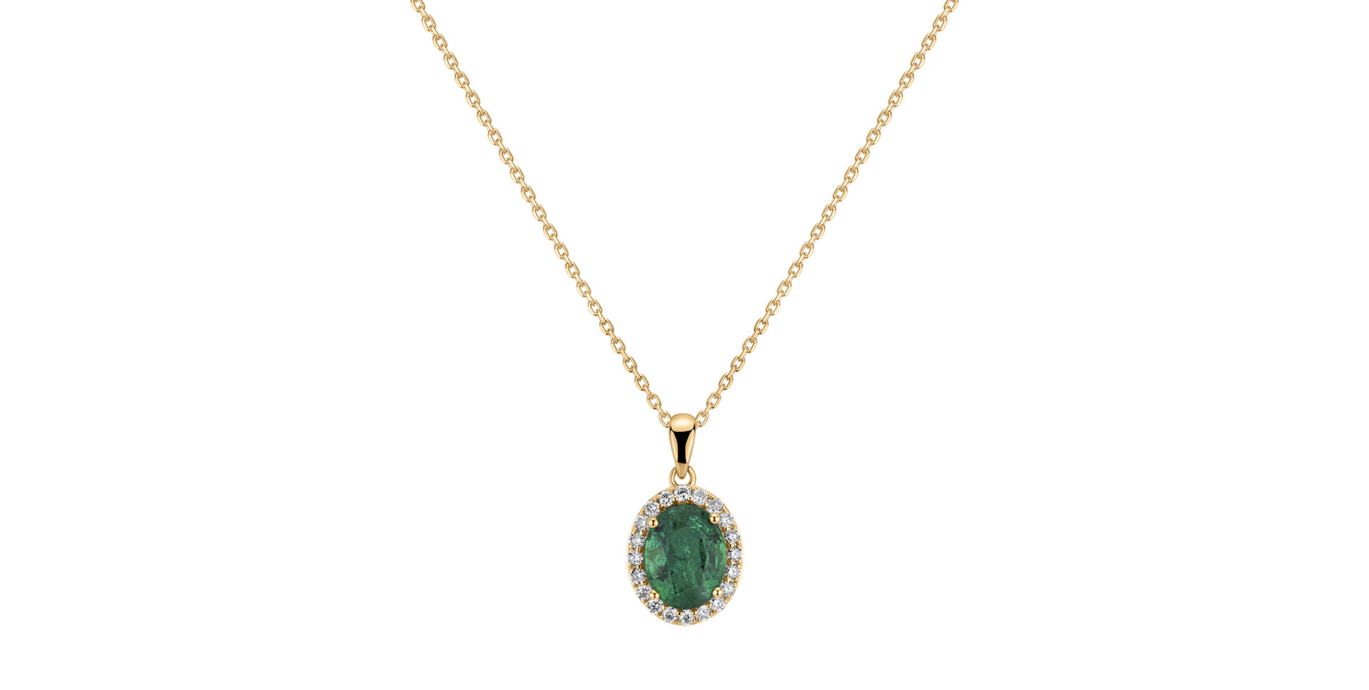 Diamond pendant with Emerald Princess Essence
