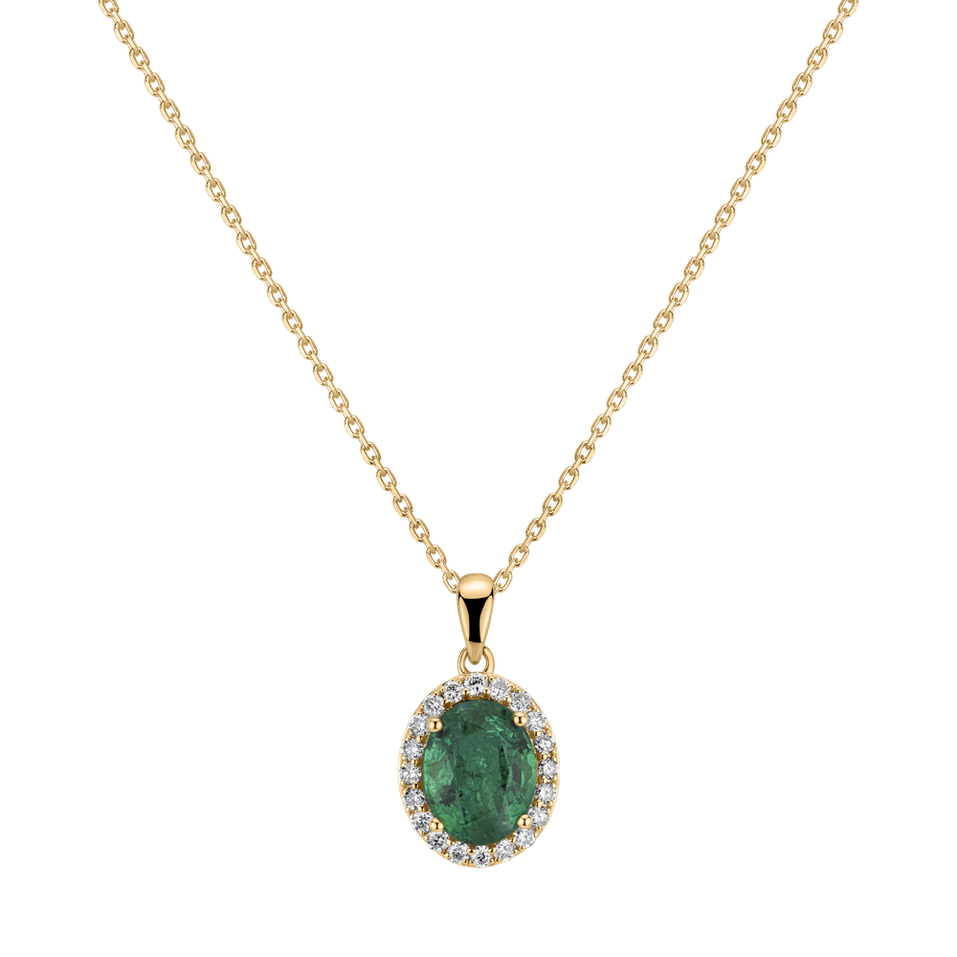 Diamond pendant with Emerald Princess Essence