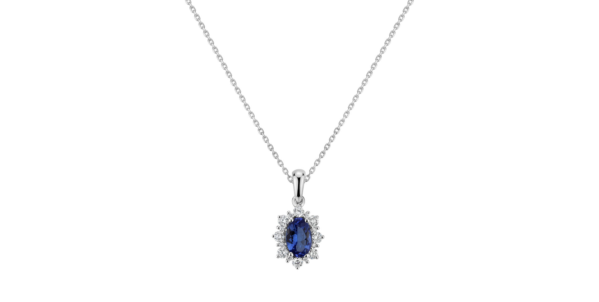 Diamond pendant with Tanzanite Royal Aurora