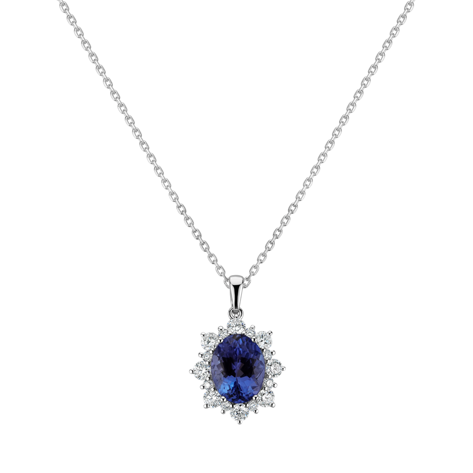 Diamond pendant with Tanzanite Royal Aurora