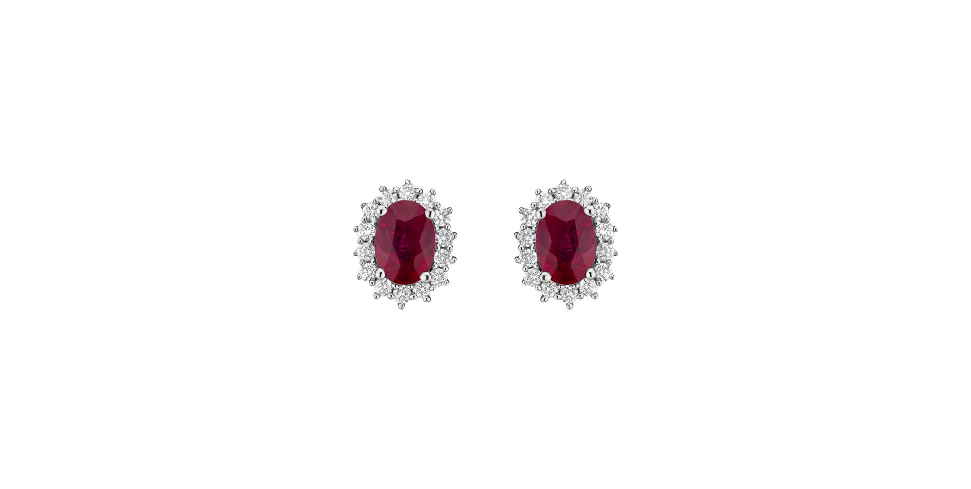 Diamond earrings with Ruby Princess Sparkle