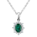 Diamond pendant with Emerald Princess2