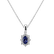 Diamond pendant with Tanzanite Princess2