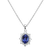 Diamond pendant with Tanzanite Princess2