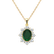 Diamond pendant with Emerald Princess2