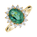Diamond ring with Emerald Princess2
