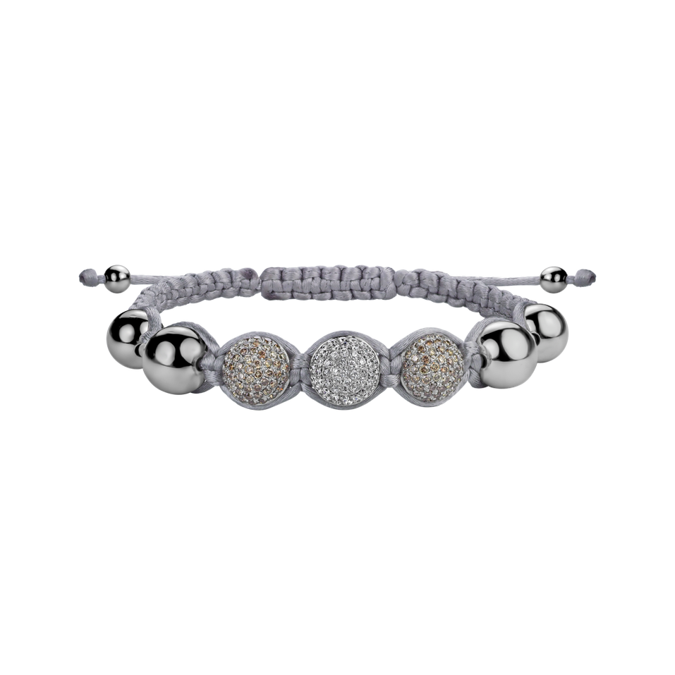 Bracelet with brown and white diamonds Hamza