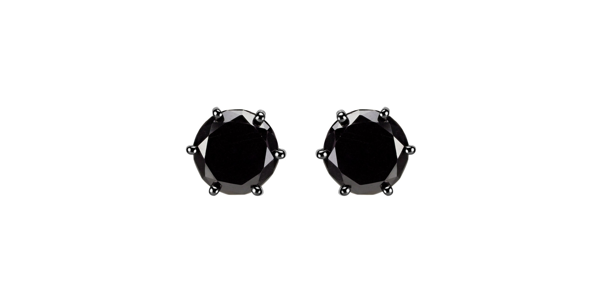 Earrings with black diamonds Vesper Romance