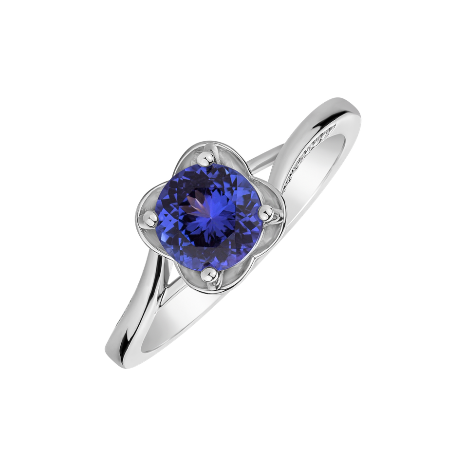 Diamond ring with Tanzanite Margot