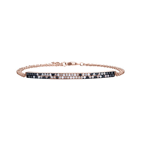 Bracelet with white, brown and black diamonds Inferno Brilliance