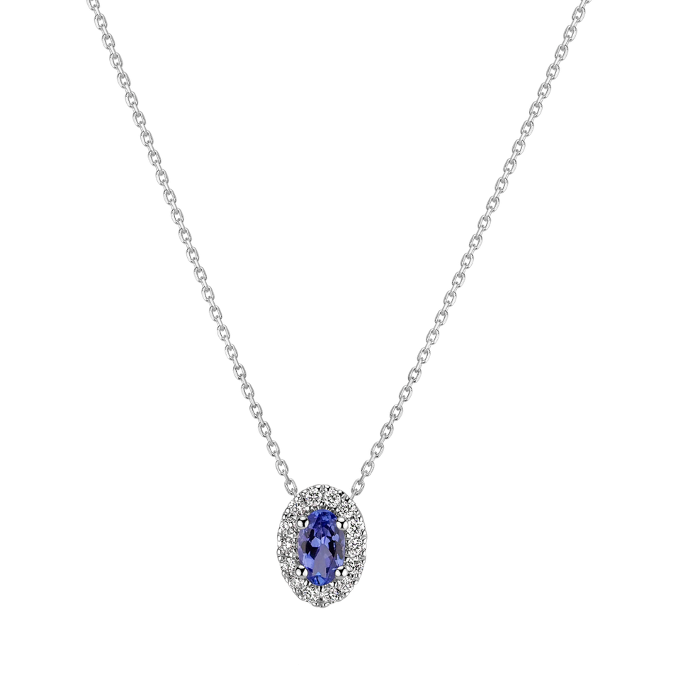 Diamond necklace with Tanzanite Space Gem