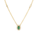 Diamond necklace with Emerald Space Gem2