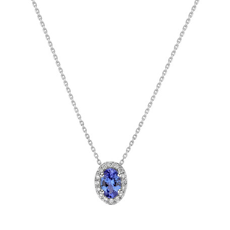 Diamond necklace with Tanzanite Heaven Aura