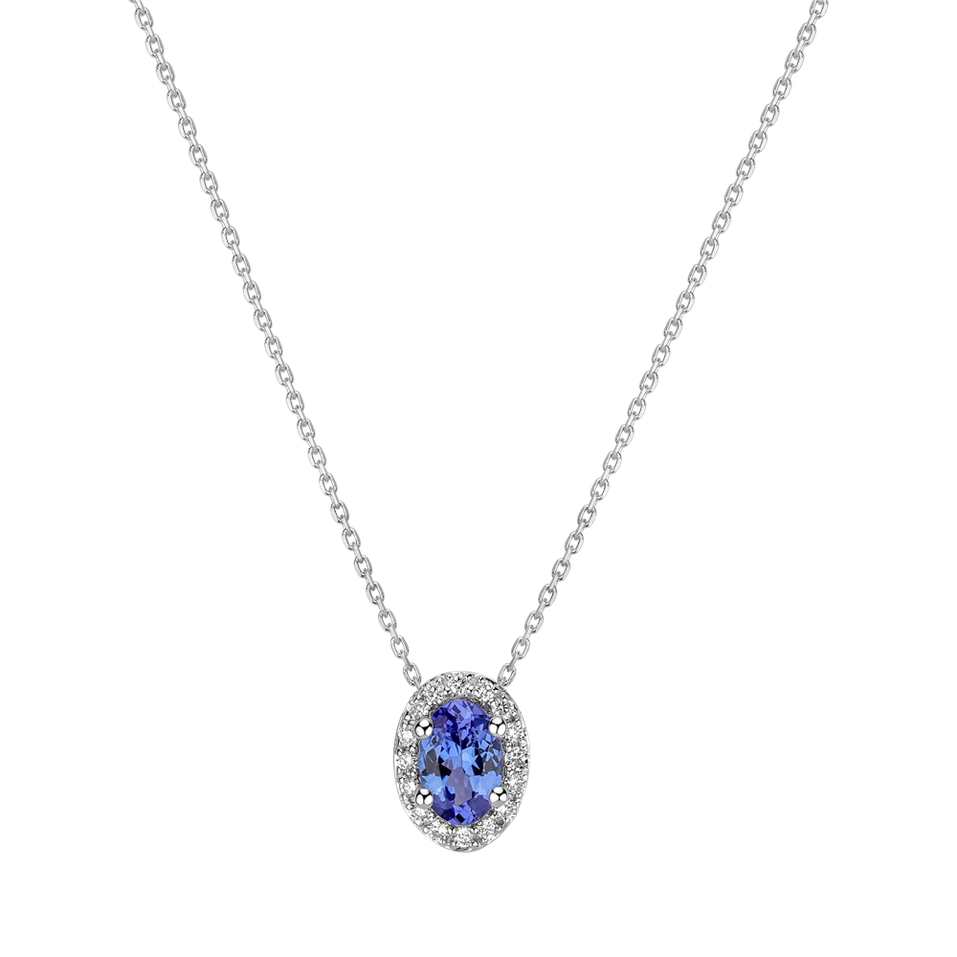 Diamond necklace with Tanzanite Heaven Aura