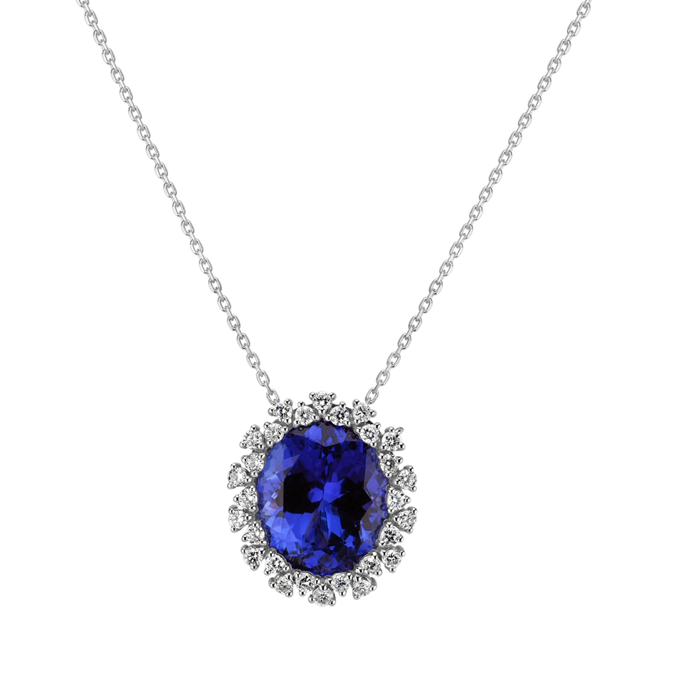 Diamond necklace with Tanzanite Miracle Lagoon