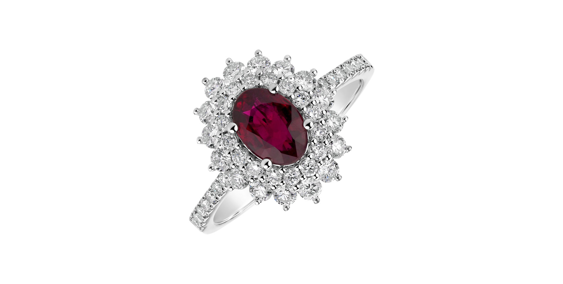 Diamond ring with Ruby Elite Glamour