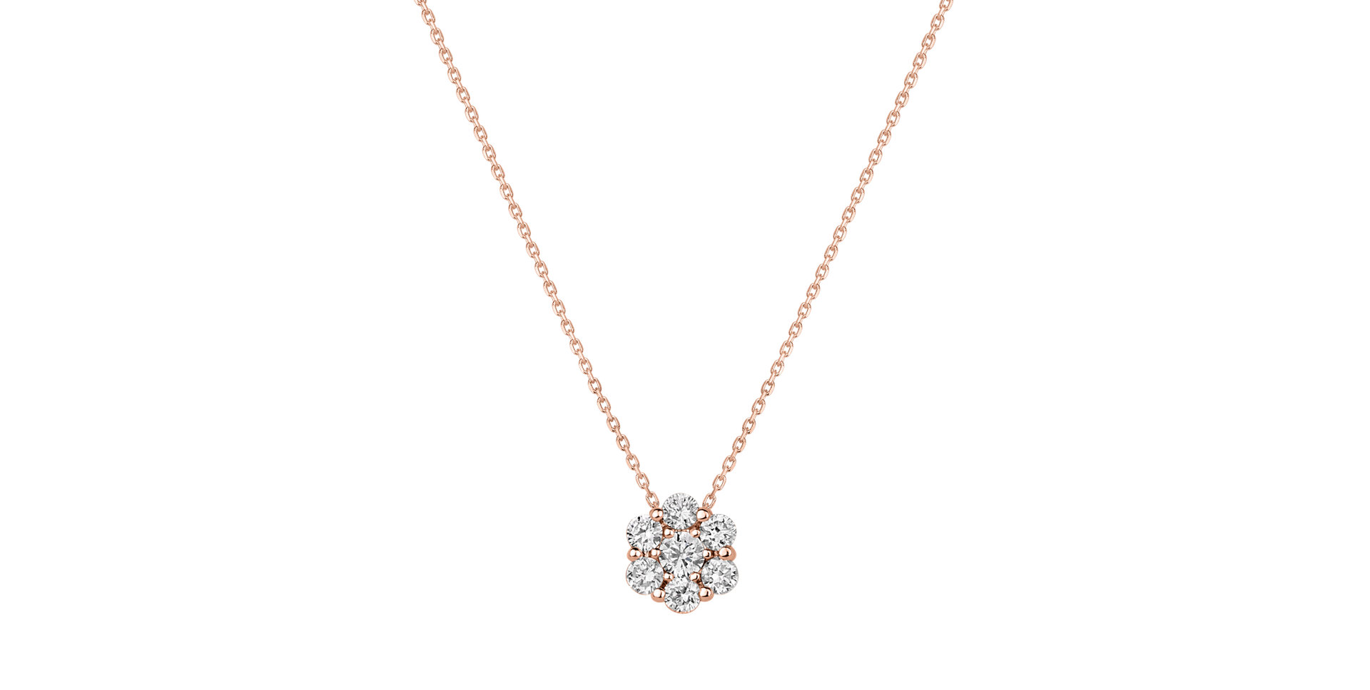 Diamond necklace Shiny Flower