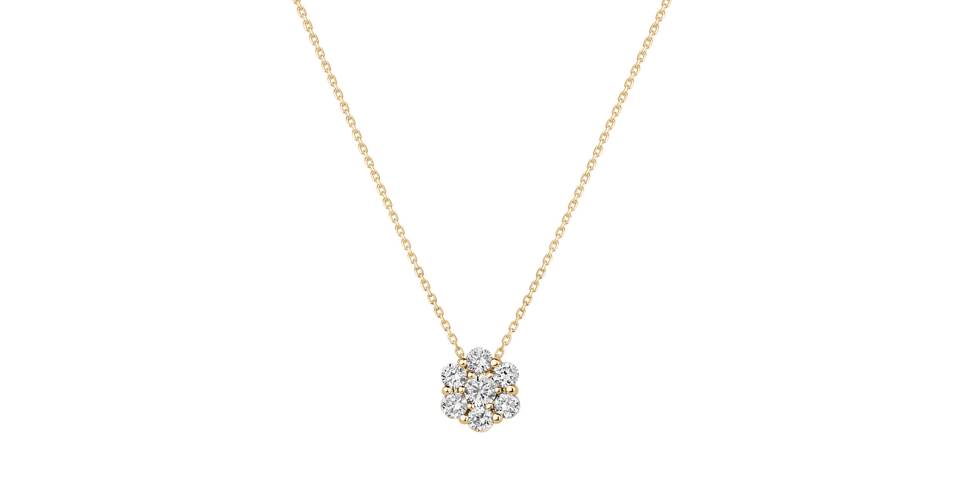 Diamond necklace Shiny Flower